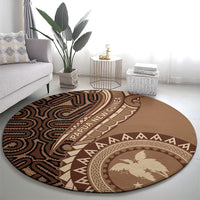 Papua New Guinea Oro Tapa Motif Round Carpet Classic LT7 - Polynesian Pride