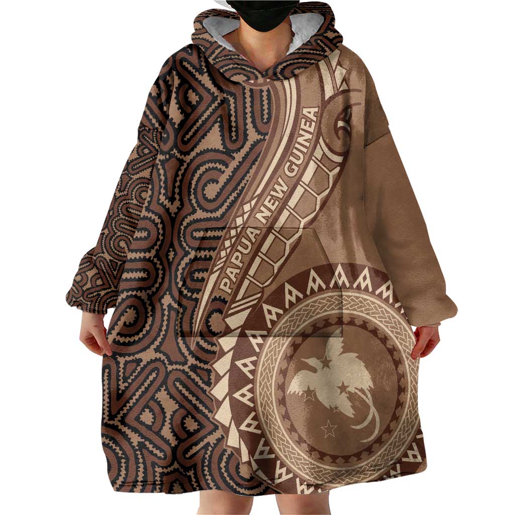 Papua New Guinea Oro Tapa Motif Wearable Blanket Hoodie Classic