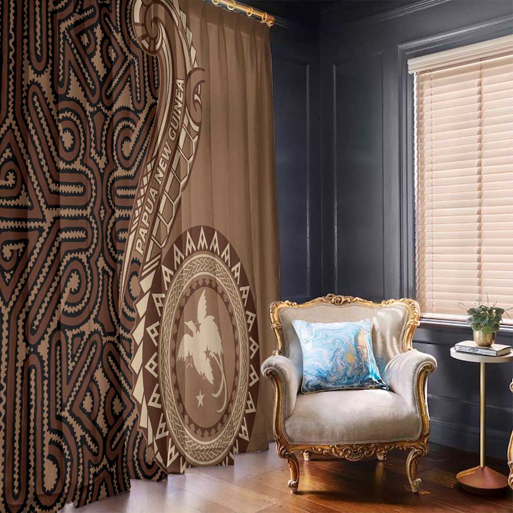 Papua New Guinea Oro Tapa Motif Window Curtain Classic