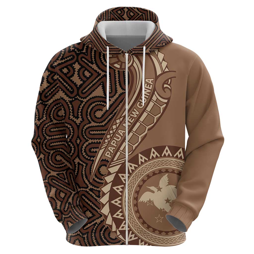 Papua New Guinea Oro Tapa Motif Zip Hoodie Classic