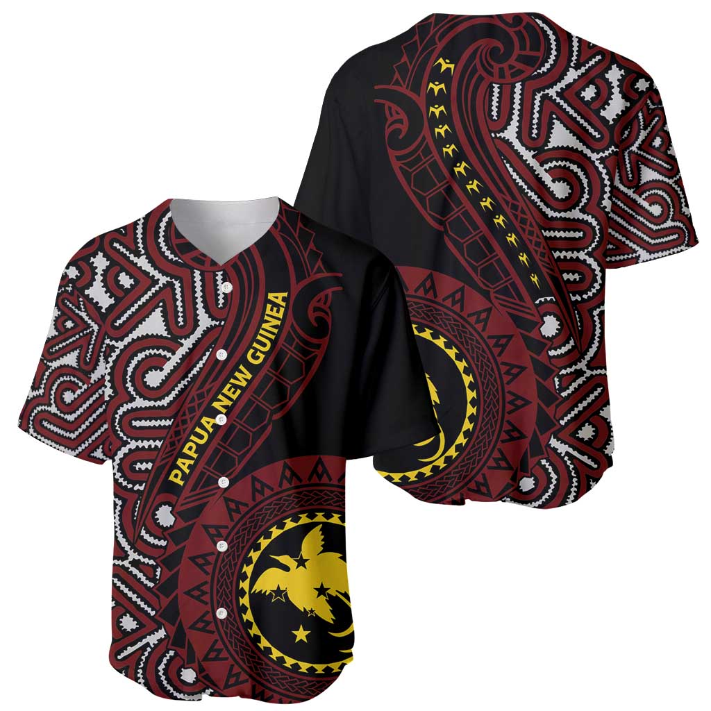 Papua New Guinea Oro Tapa Motif Baseball Jersey Special LT7 - Polynesian Pride