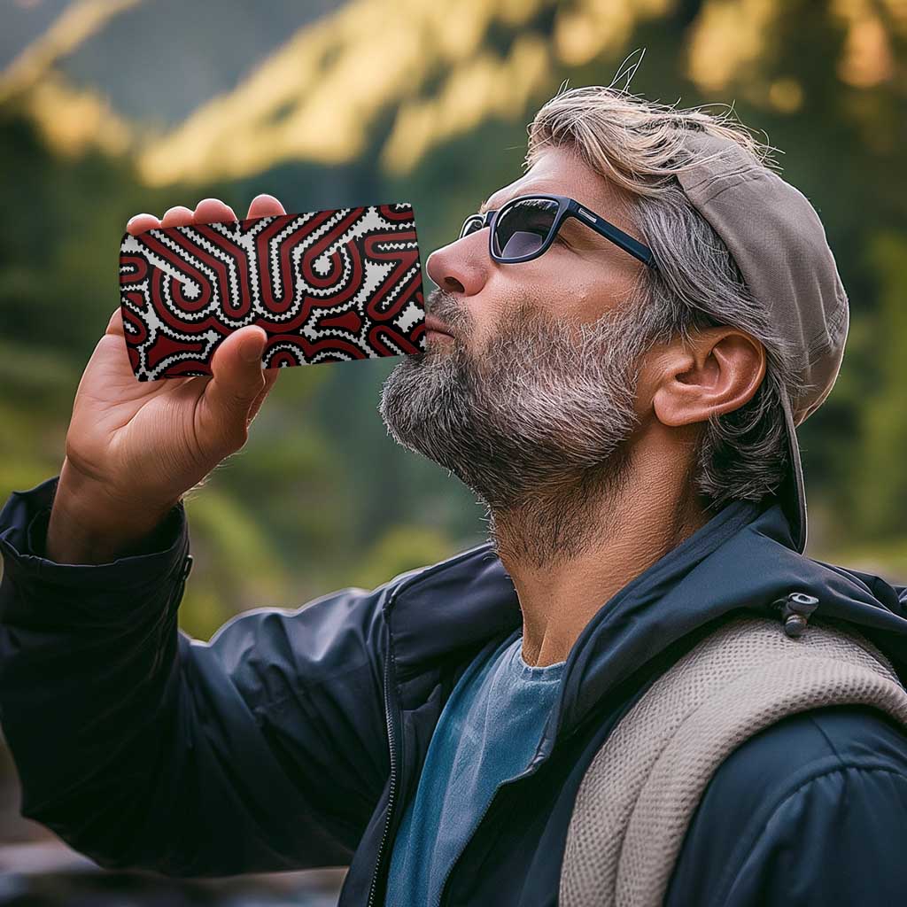 Papua New Guinea Oro Tapa Motif 4 in 1 Can Cooler Tumbler Special