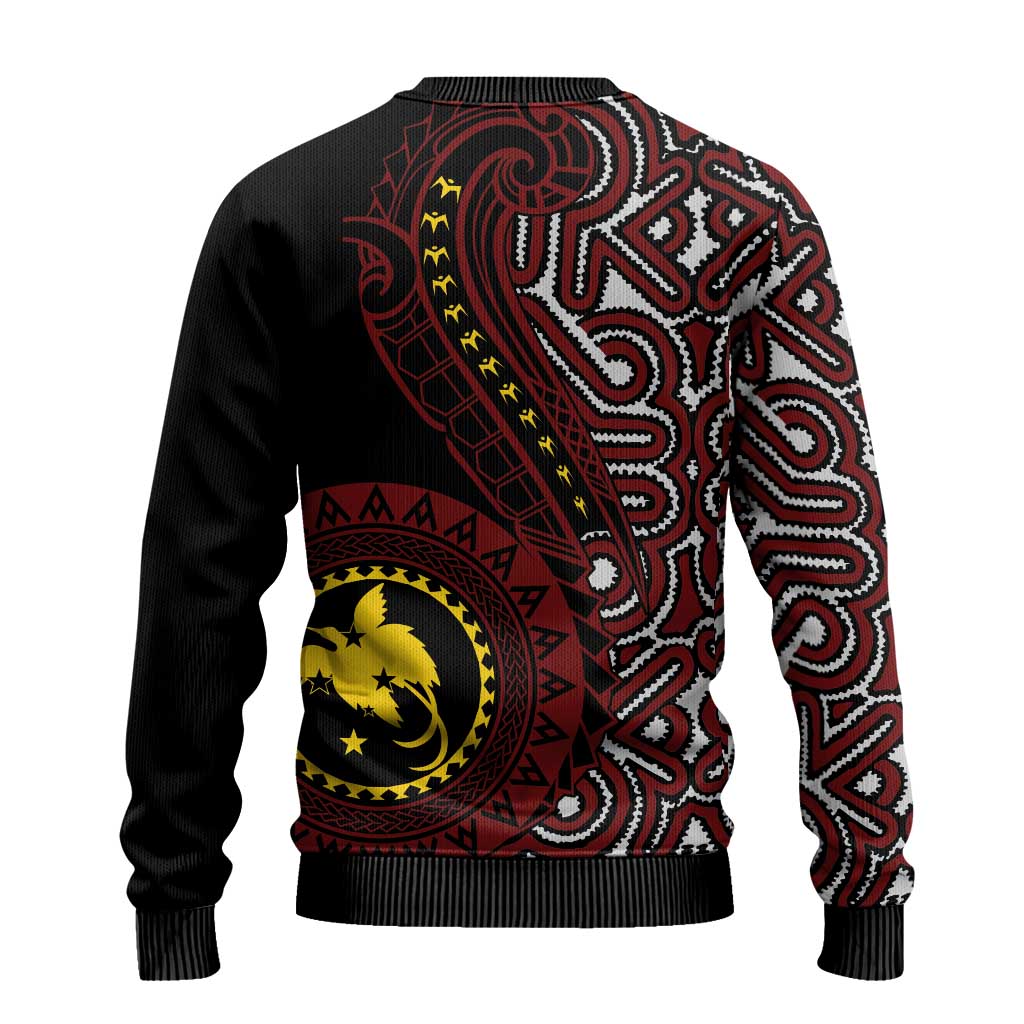 Papua New Guinea Oro Tapa Motif Ugly Christmas Sweater Special LT7 - Polynesian Pride