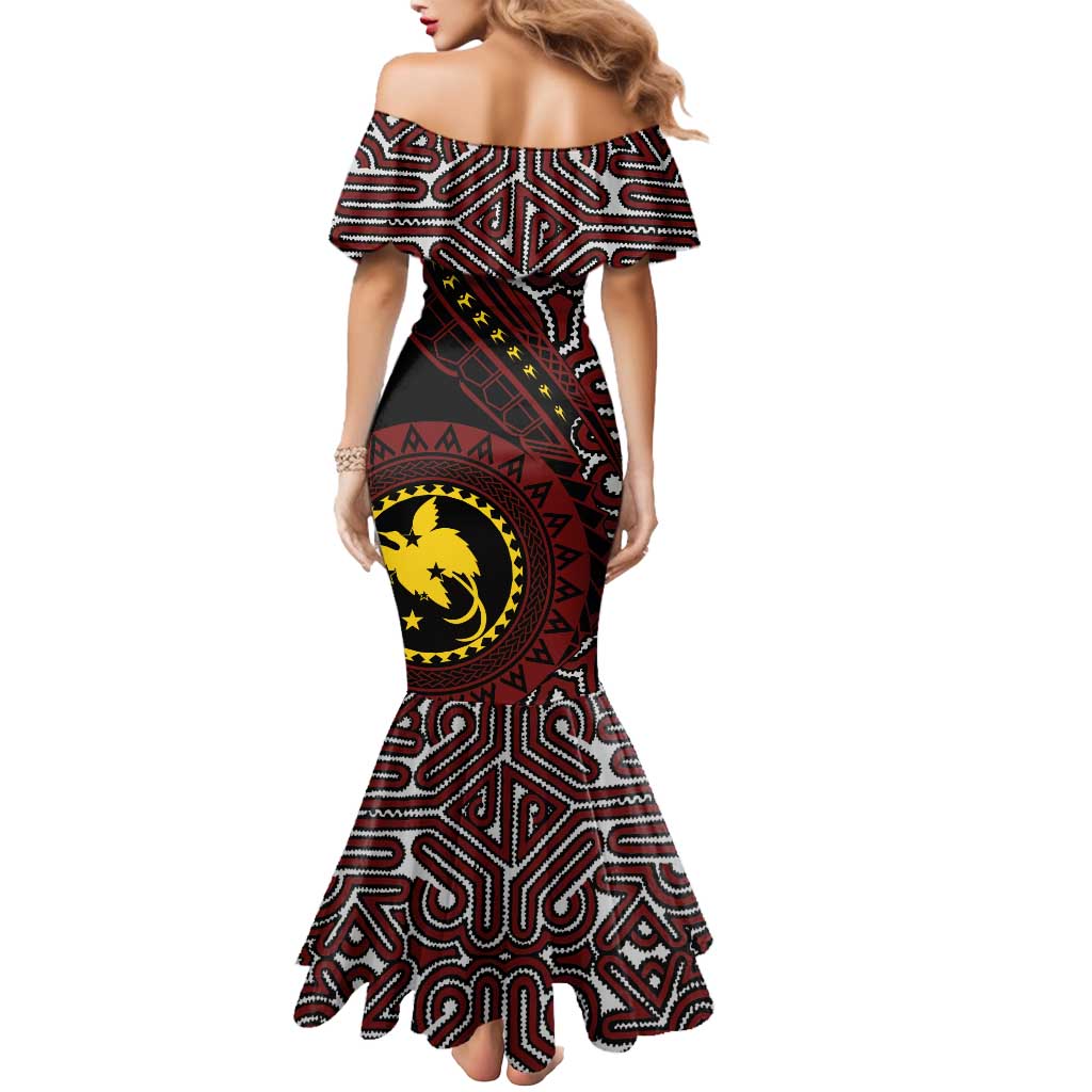 Papua New Guinea Oro Tapa Motif Mermaid Dress Special