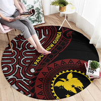Papua New Guinea Oro Tapa Motif Round Carpet Special LT7 - Polynesian Pride