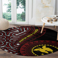 Papua New Guinea Oro Tapa Motif Round Carpet Special LT7 - Polynesian Pride