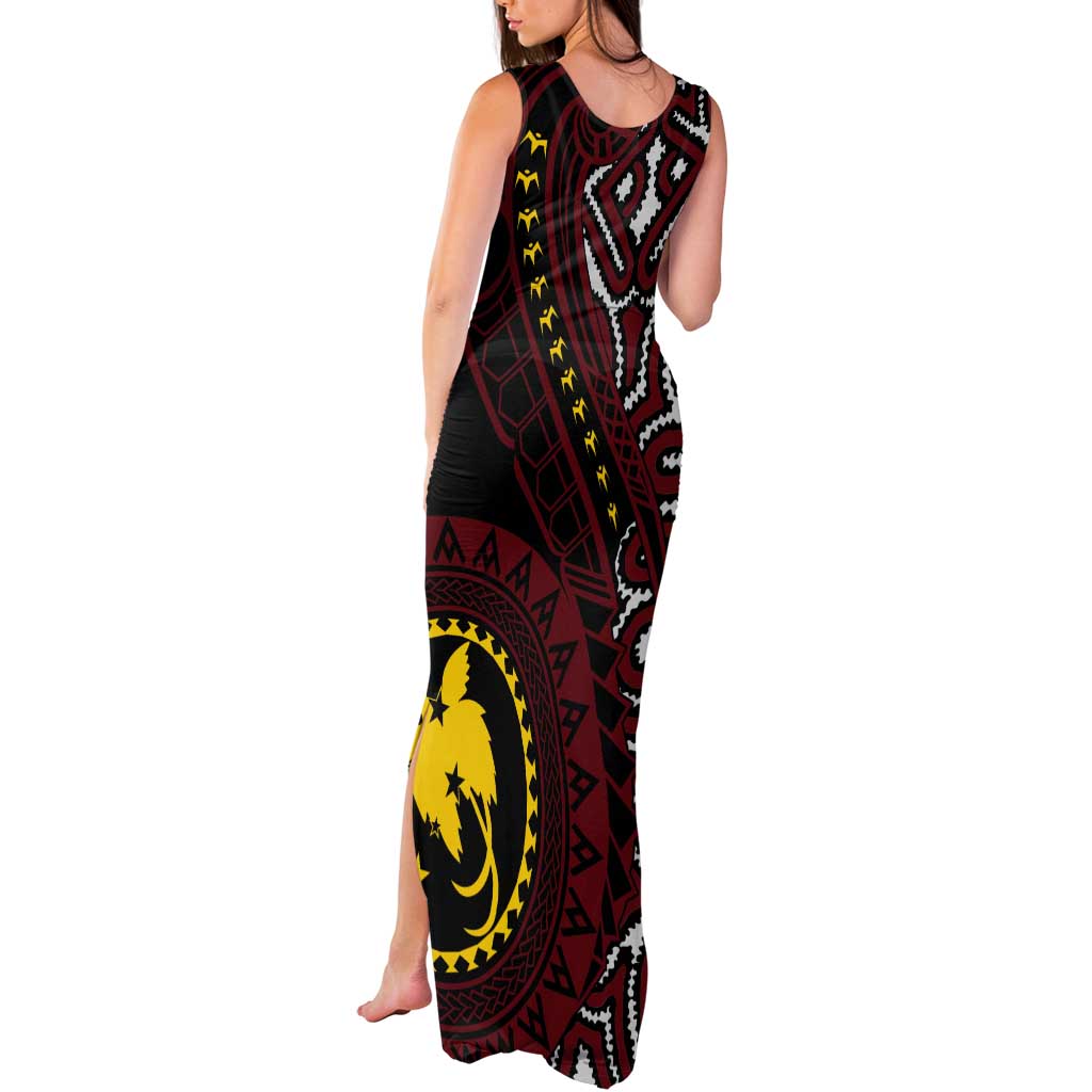 Papua New Guinea Oro Tapa Motif Tank Maxi Dress Special