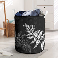 New Zealand Lawn Bowls Personalized Laundry Basket Wrap-Around Silver Fern - Polynesian Pride