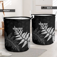 New Zealand Lawn Bowls Personalized Laundry Basket Wrap-Around Silver Fern - Polynesian Pride