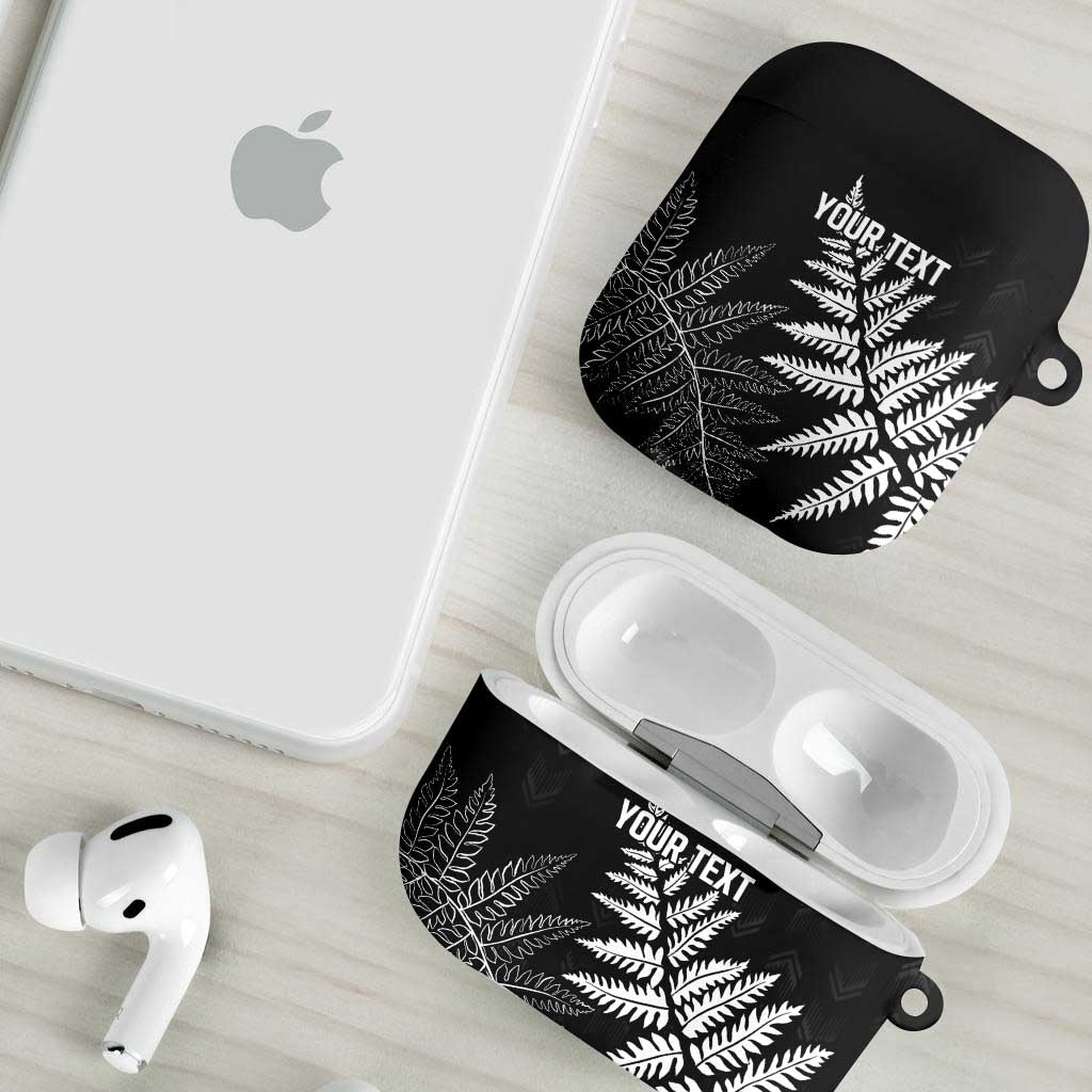 New Zealand Lawn Bowls Personalized AirPods Case Wrap-Around Silver Fern - Polynesian Pride
