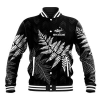 New Zealand Lawn Bowls Personalized Baseball Jacket Wrap-Around Silver Fern - Polynesian Pride