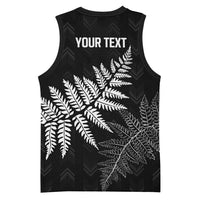 New Zealand Lawn Bowls Personalized Basketball Jersey Wrap-Around Silver Fern - Polynesian Pride