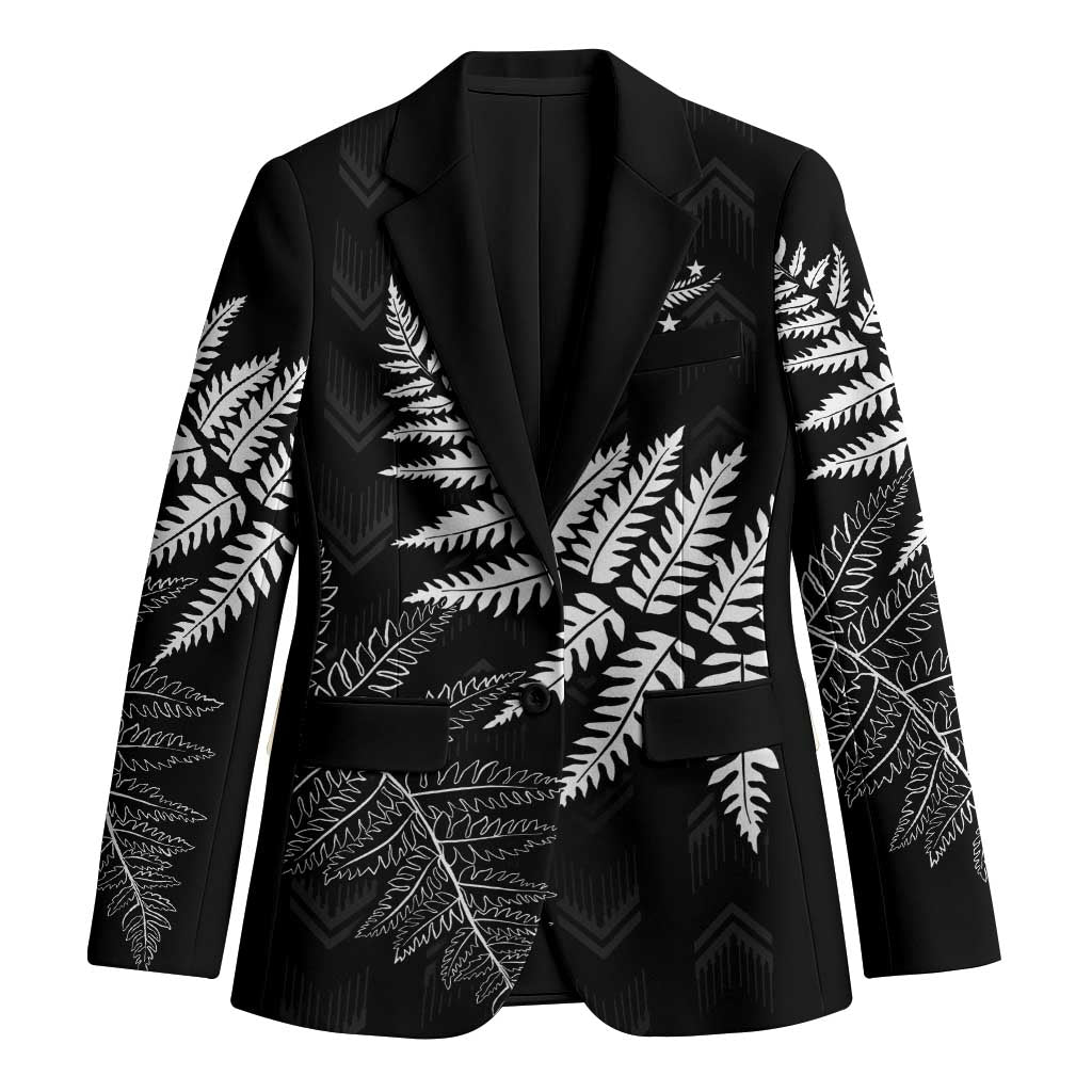 New Zealand Lawn Bowls Personalized Blazer Wrap-Around Silver Fern - Polynesian Pride