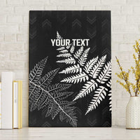 New Zealand Lawn Bowls Personalized Canvas Wall Art Wrap-Around Silver Fern - Polynesian Pride