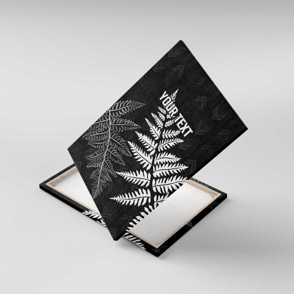 New Zealand Lawn Bowls Personalized Canvas Wall Art Wrap-Around Silver Fern - Polynesian Pride