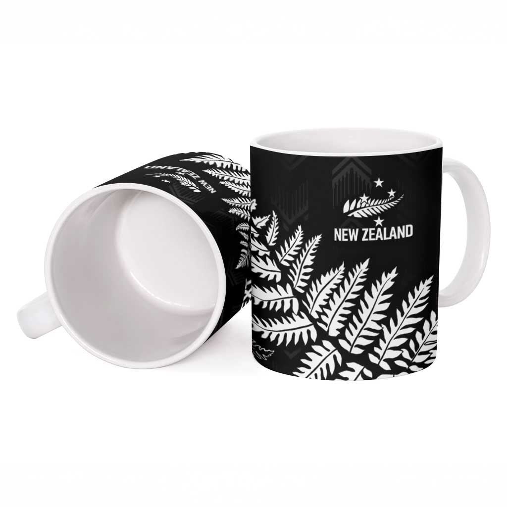 New Zealand Lawn Bowls Personalized Ceramic Mug Wrap-Around Silver Fern - Polynesian Pride