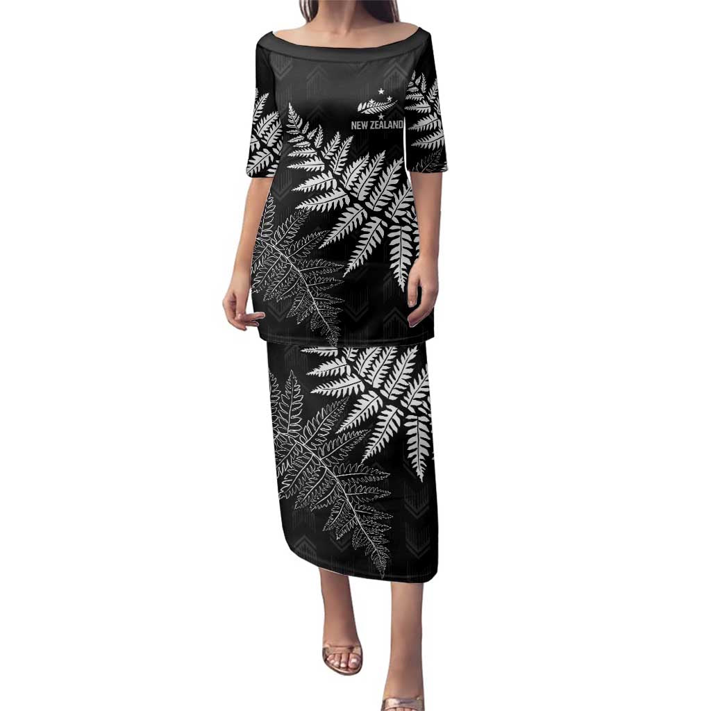 New Zealand Lawn Bowls Personalized Family Matching Puletasi and Hawaiian Shirt Wrap-Around Silver Fern - Polynesian Pride