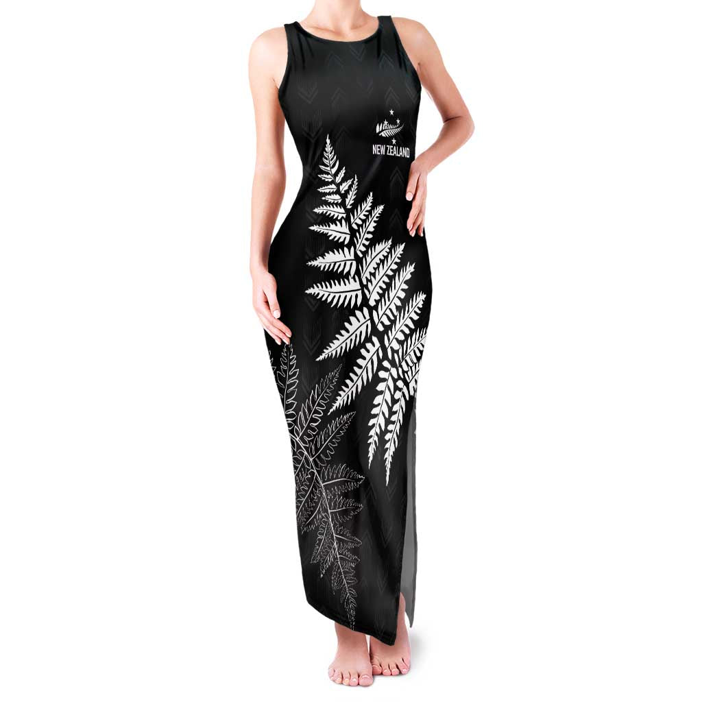 New Zealand Lawn Bowls Personalized Family Matching Tank Maxi Dress and Hawaiian Shirt Wrap-Around Silver Fern - Polynesian Pride