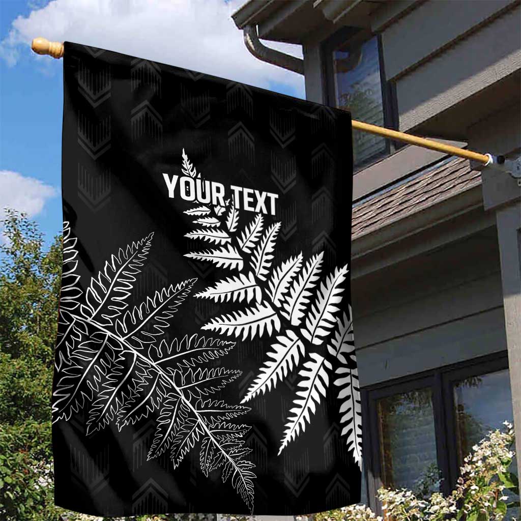 New Zealand Lawn Bowls Personalized Garden Flag Wrap-Around Silver Fern - Polynesian Pride