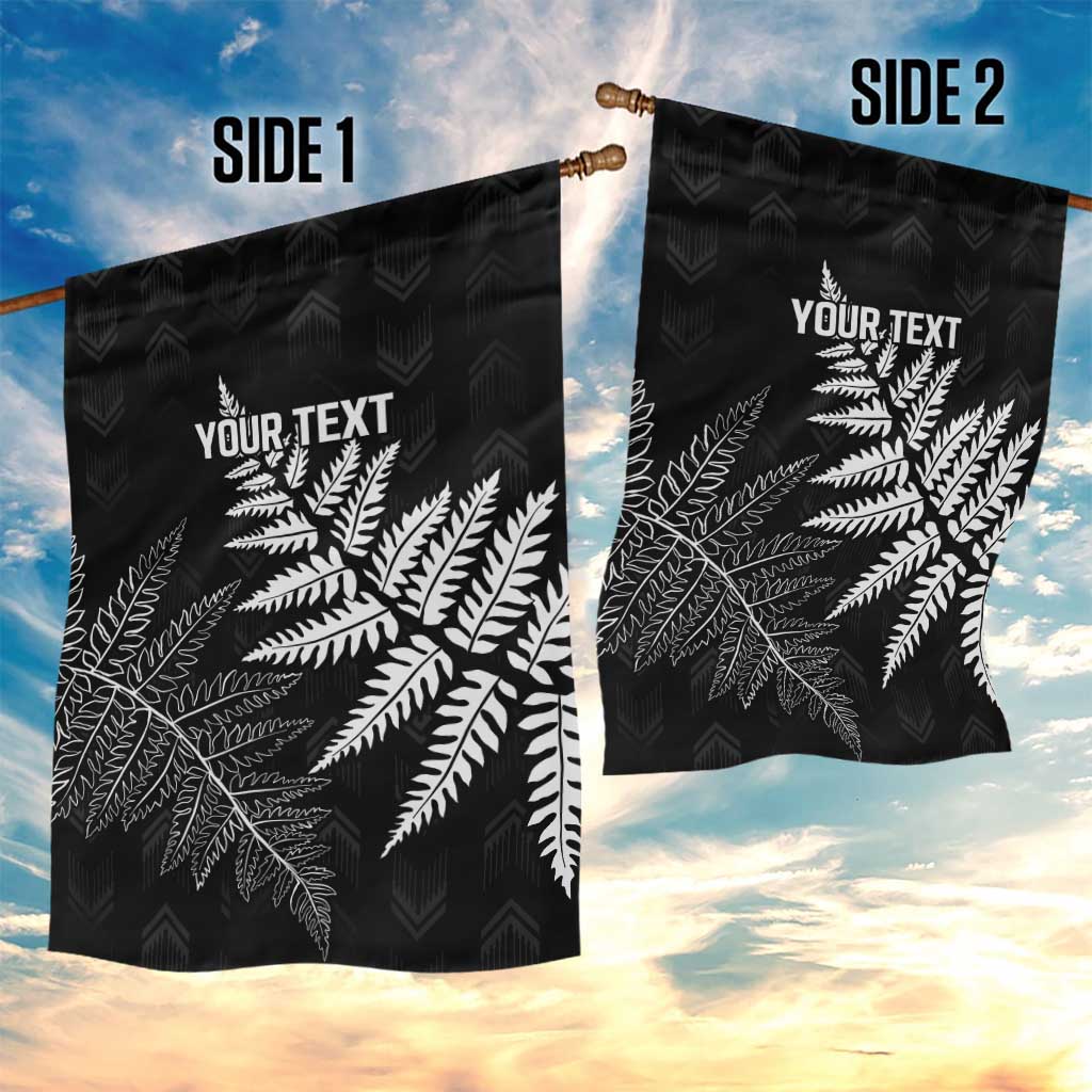 New Zealand Lawn Bowls Personalized Garden Flag Wrap-Around Silver Fern - Polynesian Pride