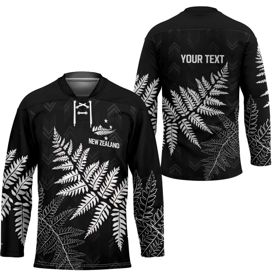 New Zealand Lawn Bowls Personalized Hockey Jersey Wrap-Around Silver Fern - Polynesian Pride
