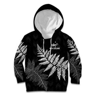 New Zealand Lawn Bowls Personalized Kid Hoodie Wrap-Around Silver Fern - Polynesian Pride