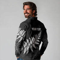 New Zealand Lawn Bowls Personalized Long Sleeve Polo Shirt Wrap-Around Silver Fern - Polynesian Pride