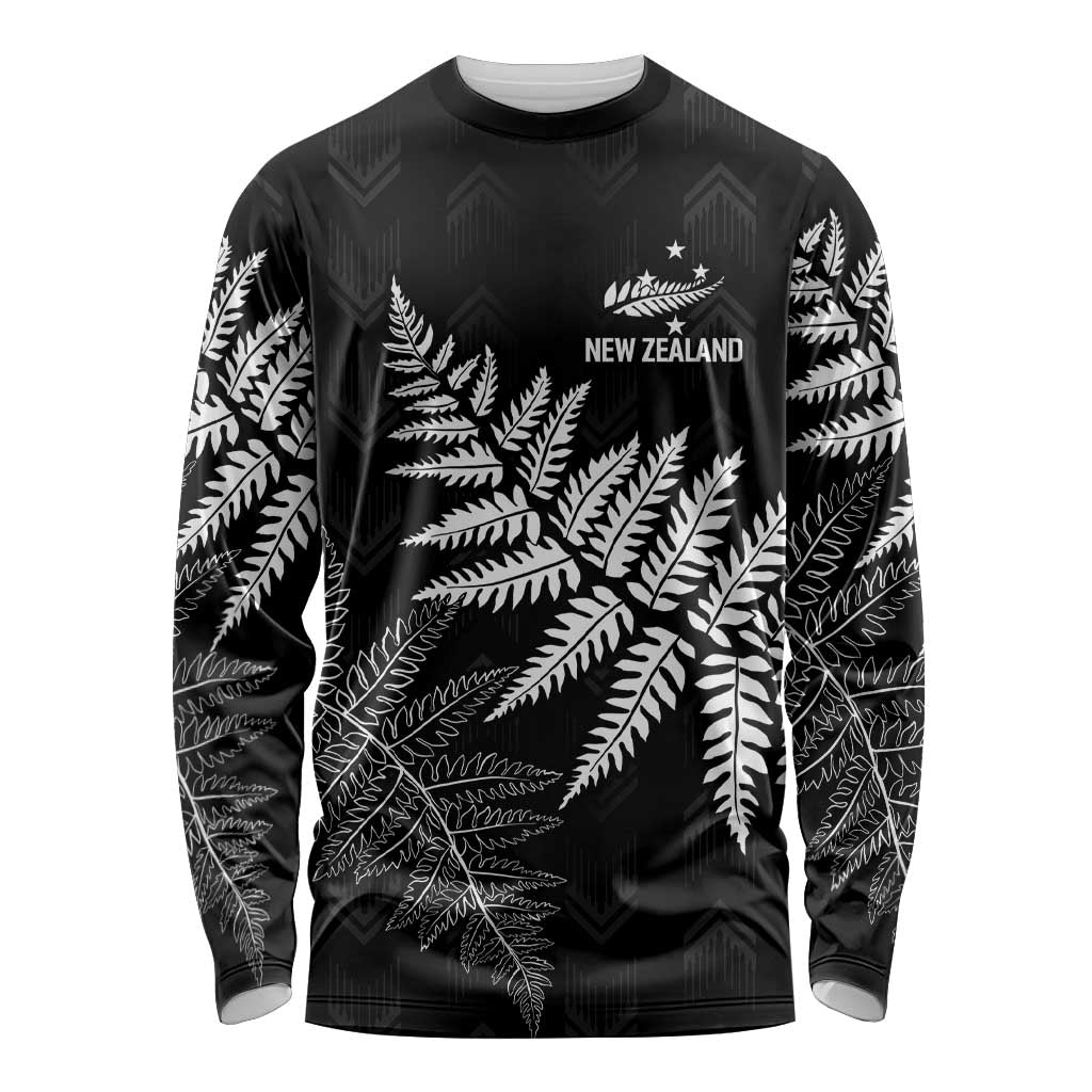 New Zealand Lawn Bowls Personalized Long Sleeve Shirt Wrap-Around Silver Fern - Polynesian Pride
