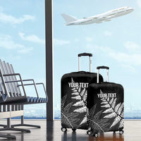 New Zealand Lawn Bowls Personalized Luggage Cover Wrap-Around Silver Fern - Polynesian Pride