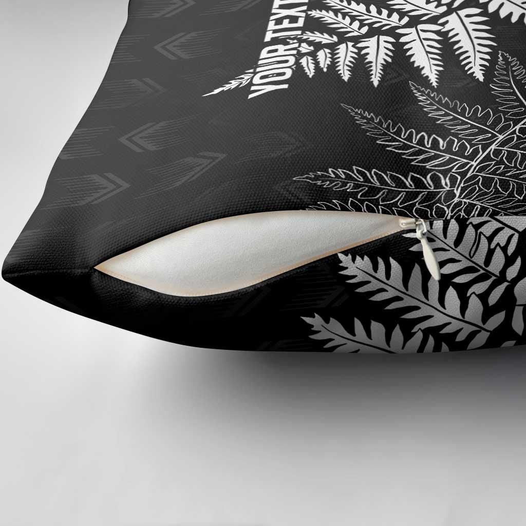 New Zealand Lawn Bowls Personalized Pillow Cover Wrap-Around Silver Fern - Polynesian Pride