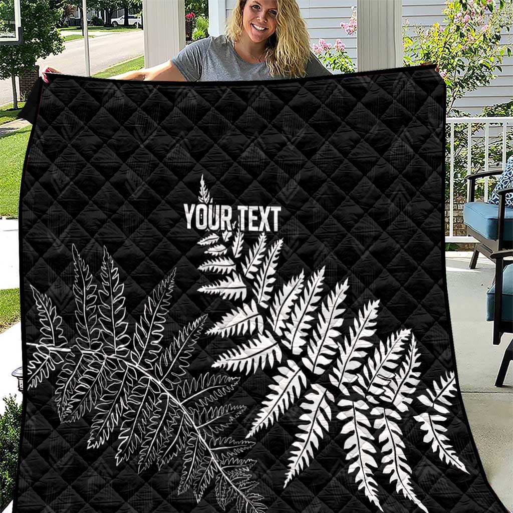 New Zealand Lawn Bowls Personalized Quilt Wrap-Around Silver Fern - Polynesian Pride
