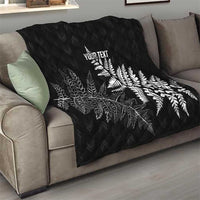 New Zealand Lawn Bowls Personalized Quilt Wrap-Around Silver Fern - Polynesian Pride