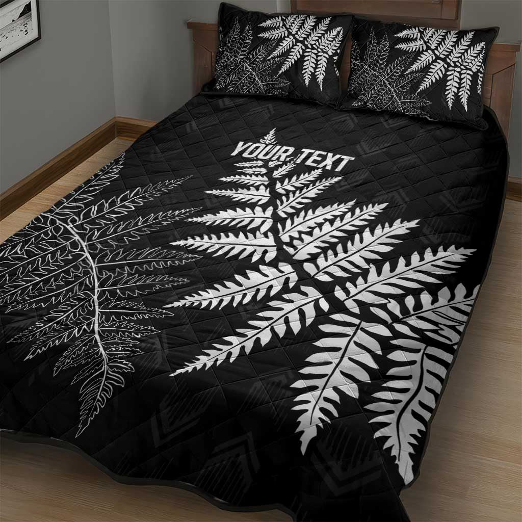 New Zealand Lawn Bowls Personalized Quilt Bed Set Wrap-Around Silver Fern - Polynesian Pride