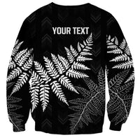 New Zealand Lawn Bowls Personalized Sweatshirt Wrap-Around Silver Fern - Polynesian Pride