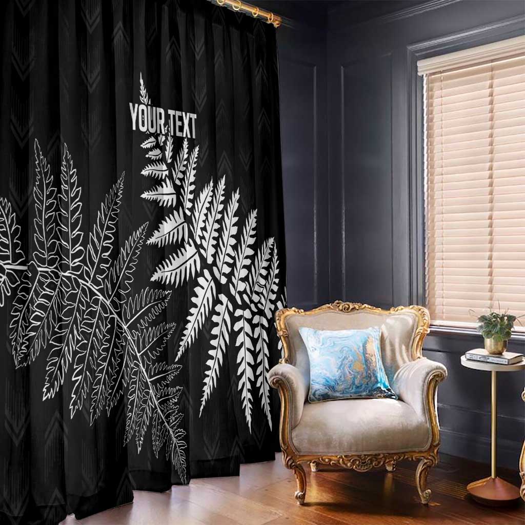 New Zealand Lawn Bowls Personalized Window Curtain Wrap-Around Silver Fern - Polynesian Pride