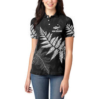 New Zealand Lawn Bowls Personalized Women Polo Shirt Wrap-Around Silver Fern - Polynesian Pride