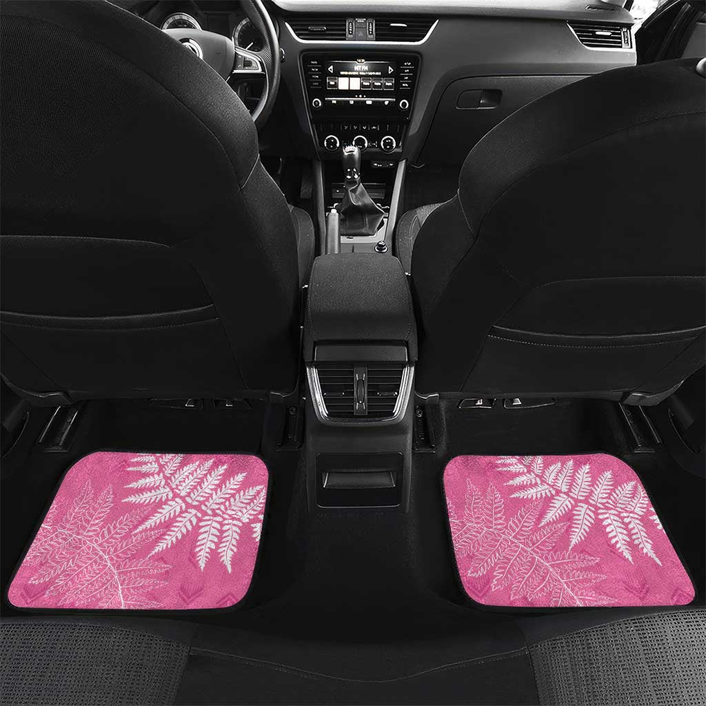 New Zealand Lawn Bowls Breast Cancer Personalized Car Mats Wrap-Around Silver Fern - Polynesian Pride