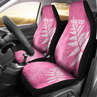 New Zealand Lawn Bowls Breast Cancer Personalized Car Seat Cover Wrap-Around Silver Fern - Polynesian Pride