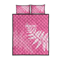 New Zealand Lawn Bowls Breast Cancer Personalized Quilt Bed Set Wrap-Around Silver Fern - Polynesian Pride