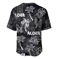 Aloha Vintage Quilt Baseball Jersey Hawaiian Seamless - Black LT7 - Polynesian Pride