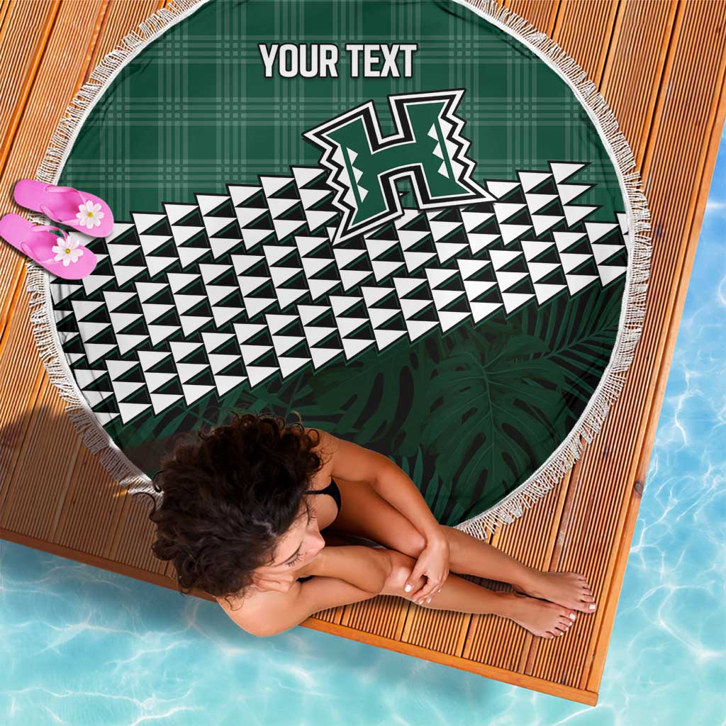 Rainbow Warriors Hawaii Personalized Palaka Beach Blanket LT7 - Polynesian Pride