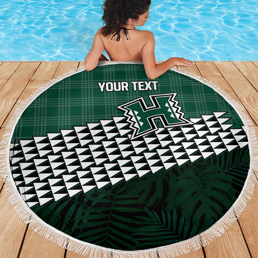 Rainbow Warriors Hawaii Personalized Palaka Beach Blanket LT7 - Polynesian Pride