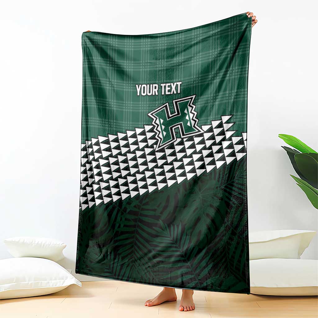 Rainbow Warriors Hawaii Personalized Palaka Blanket LT7 - Polynesian Pride