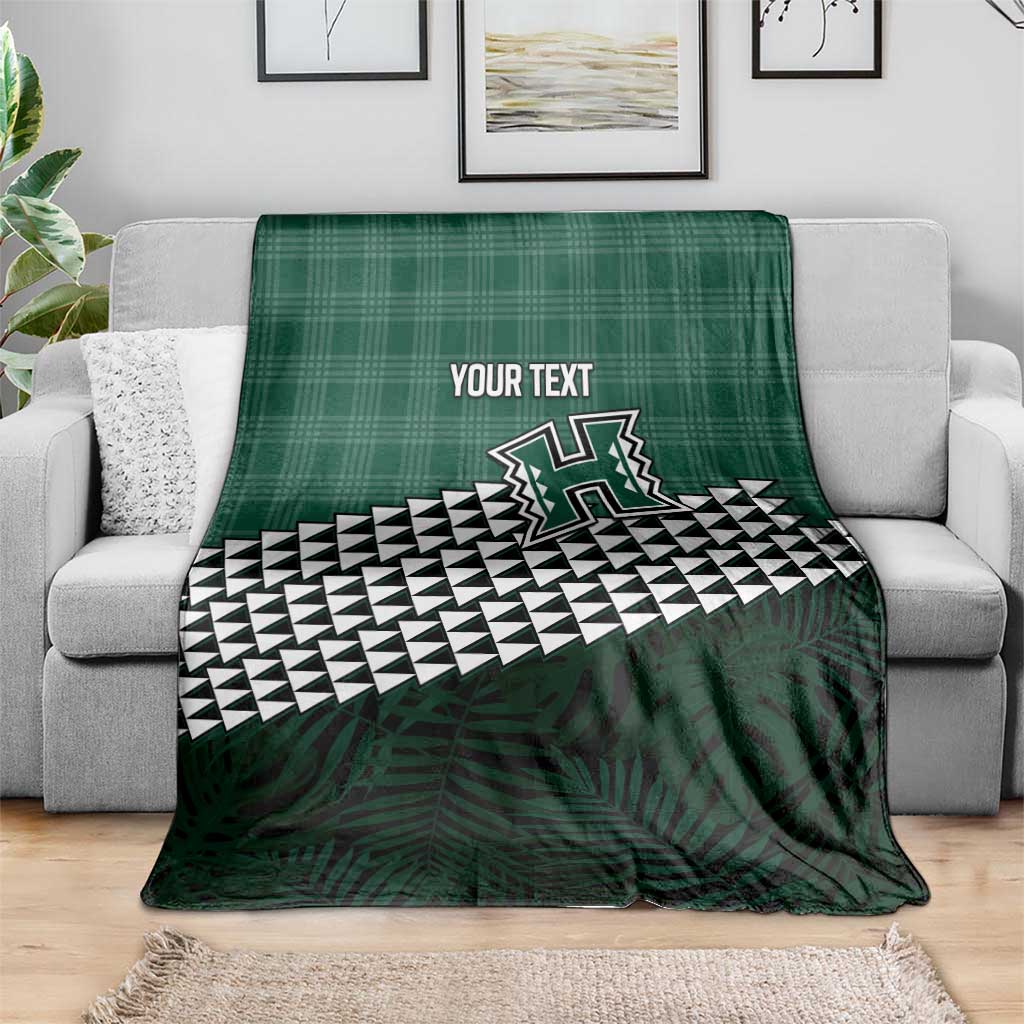 Rainbow Warriors Hawaii Personalized Palaka Blanket LT7 - Polynesian Pride