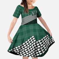 Rainbow Warriors Hawaii Personalized Palaka Family Matching Long Sleeve Bodycon Dress and Hawaiian Shirt - Polynesian Pride