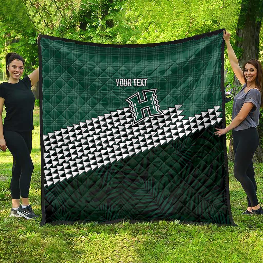 Rainbow Warriors Hawaii Personalized Palaka Quilt LT7 - Polynesian Pride