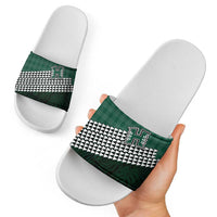 Rainbow Warriors Hawaii Personalized Palaka Slide Sandals LT7 - Polynesian Pride