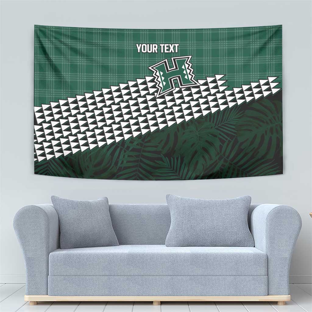 Rainbow Warriors Hawaii Personalized Palaka Tapestry LT7 - Polynesian Pride