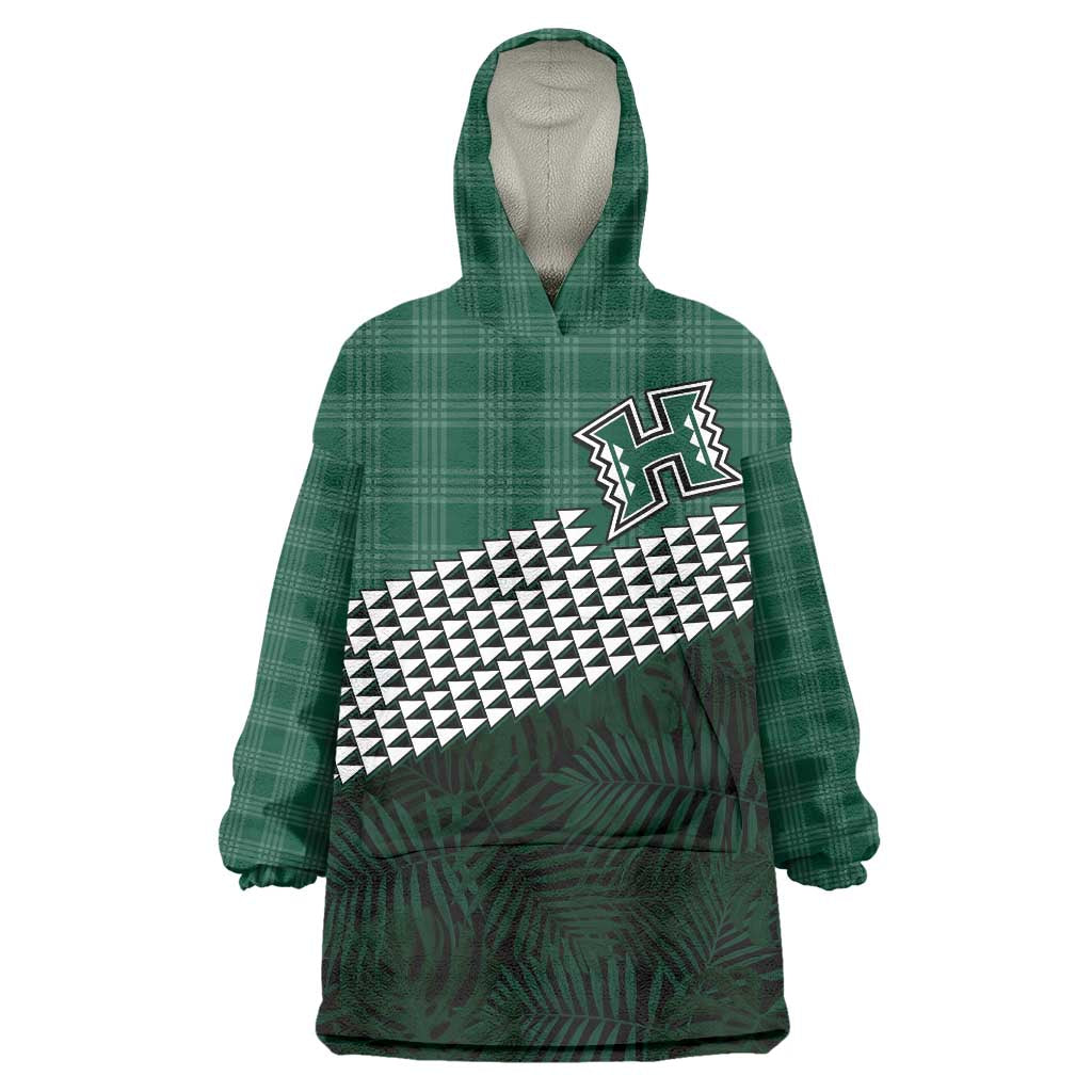 Rainbow Warriors Hawaii Personalized Palaka Wearable Blanket Hoodie - Polynesian Pride