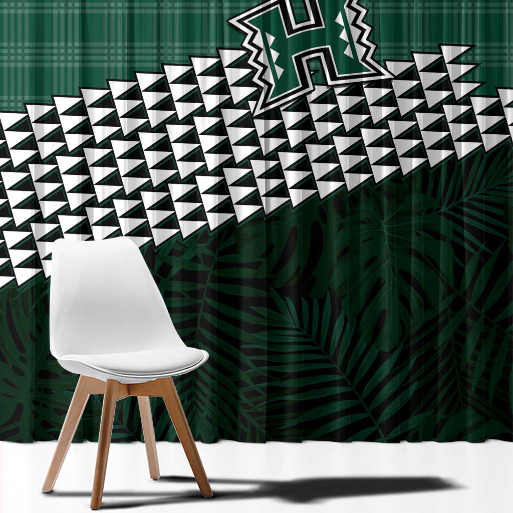 Rainbow Warriors Hawaii Personalized Palaka Window Curtain LT7 - Polynesian Pride
